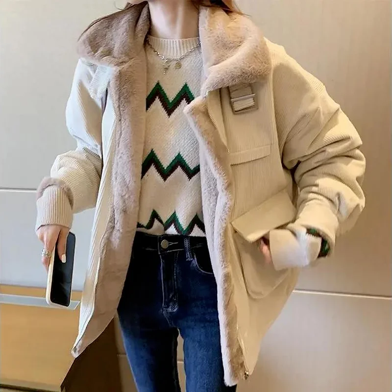 Loose Casual Lapel Jacket In Autumn and Winter, Thickened Warm Women's Coat Winter Coat for Women Women's Down Jacket
Loose Casual Lapel Jacket In Autumn and Winter, Thickened Warm Women's Coat Winter Coat for Women Women's Down Jacket