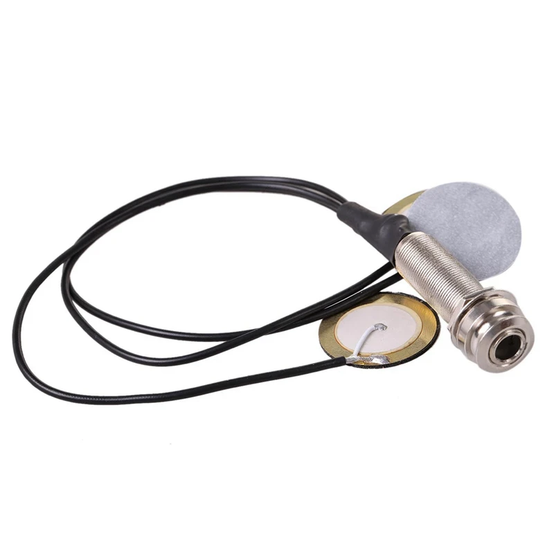 

Piezo Contact Microphone 3 Transducer Pickups & 21-INCHES Wire Length 1/4 Inch Output Jack 2 In 1 Piezo Pickup Disc