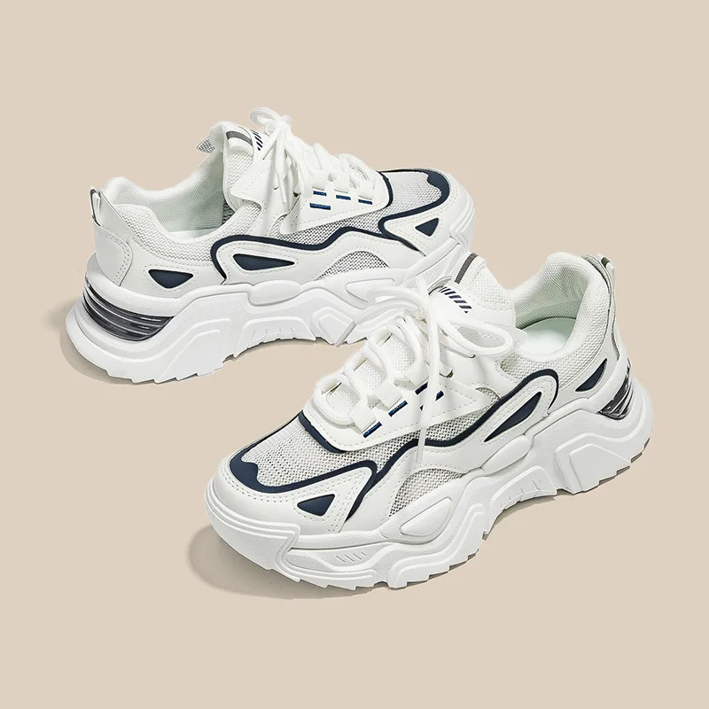 Fashion White Chunky Sneakers Women Shoes Korean Platform Sneaker Breathable Height Increased Non-slip Casuals Shoes Autumn
Fashion White Chunky Sneakers Women Shoes Korean Platform Sneaker Breathable Height Increased Non-slip Casuals Shoes Autumn