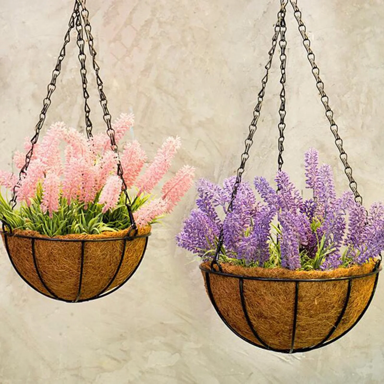 Iron Hanging Planters Basket with Coconut Liner Wire Plant Holder Watering Flower Baskets Pot Hanger Outdoor Garden Decoration
Iron Hanging Planters Basket with Coconut Liner Wire Plant Holder Watering Flower Baskets Pot Hanger Outdoor Garden Decoration