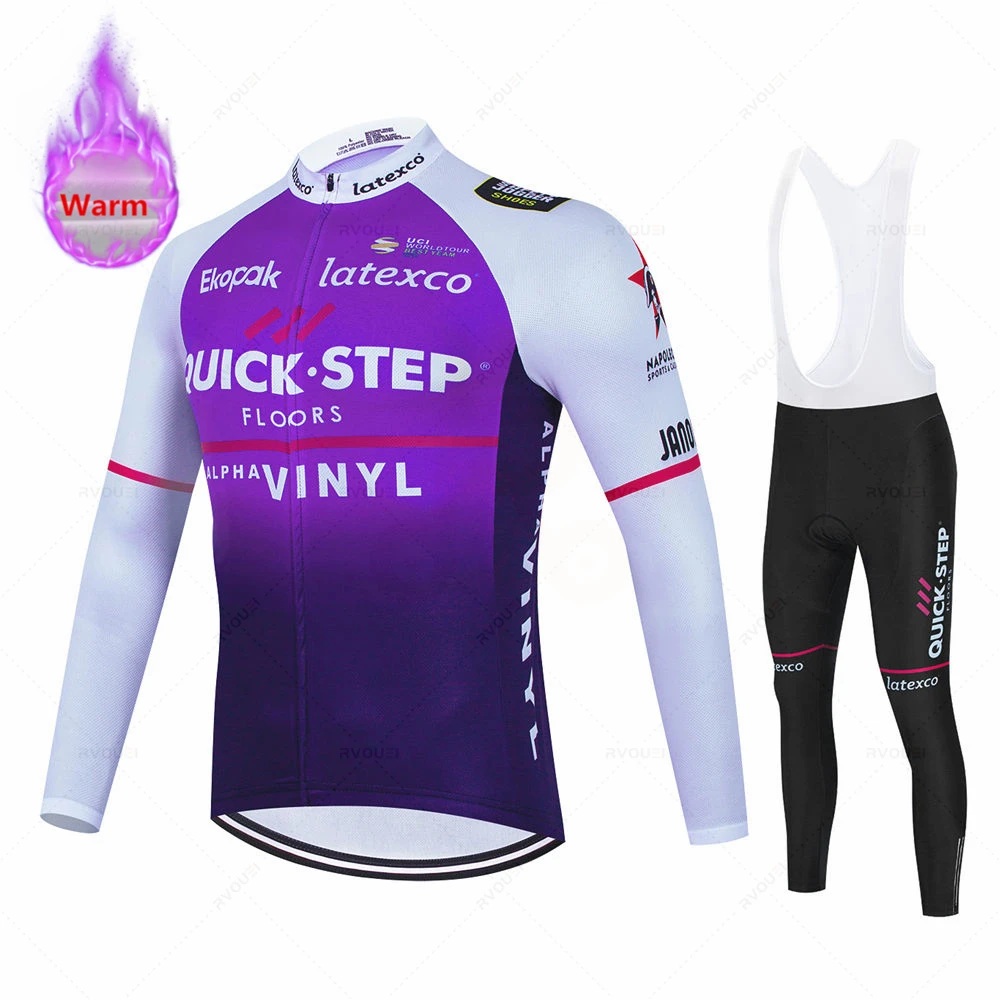 New Winter Quick Step Team 2023 Long Sleeve Cycling Jersey Set Bicycle Clothing Road Bike Thermal Jacket Suit MTB Ropa Ciclismo 
New Winter Quick Step Team 2023 Long Sleeve Cycling Jersey Set Bicycle Clothing Road Bike Thermal Jacket Suit MTB Ropa Ciclismo