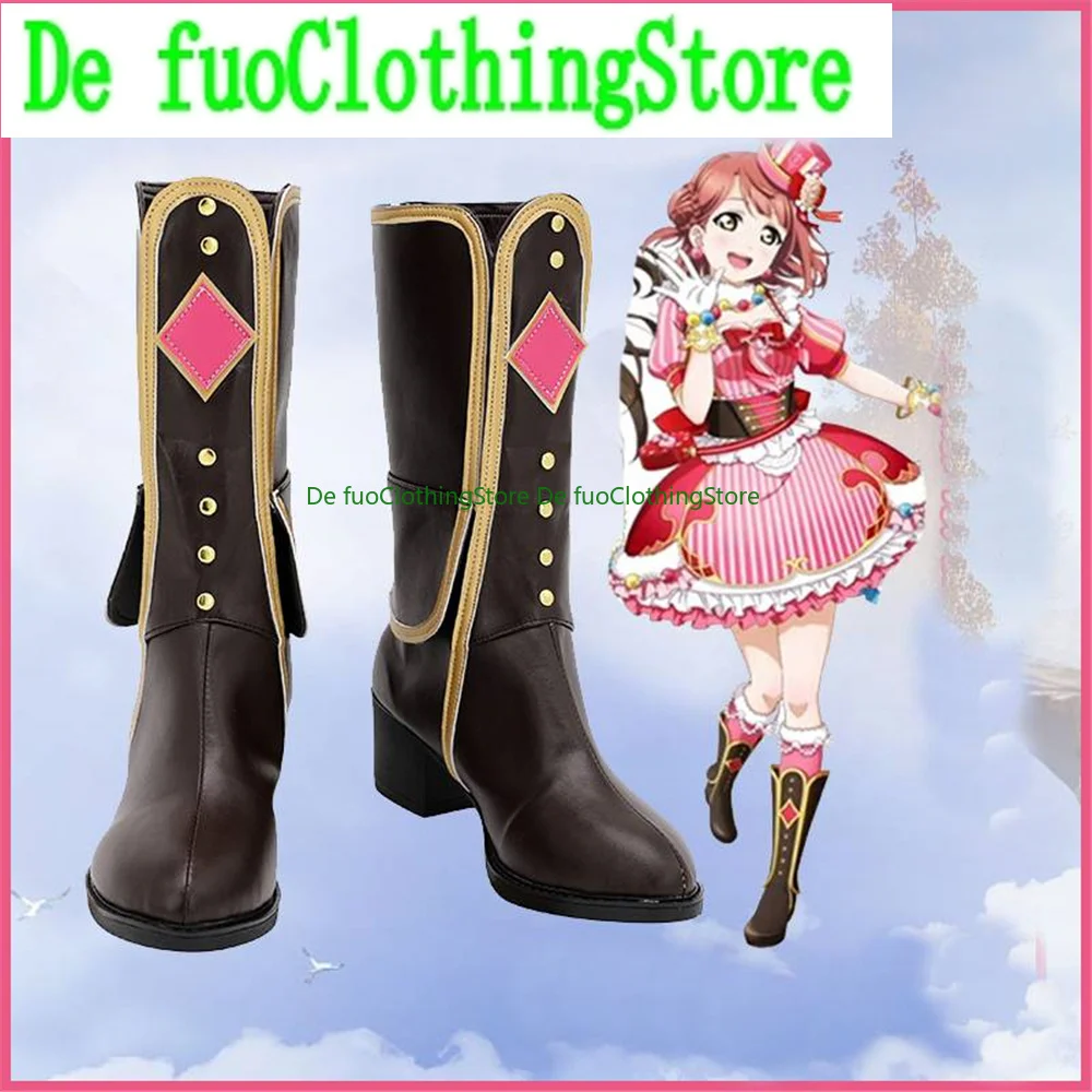 Love Live Lovelive Uehara Ayumu Ayupyon Обувь для косплея Сапоги Игра Аниме Хэллоуин DefuClothing