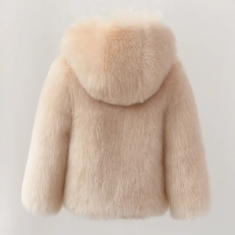Kids Winter Fur Hooded Jacket Girls Winter Warm Coat Loose Faux Fox Fur Princess Cotton Jacket
Kids Winter Fur Hooded Jacket Girls Winter Warm Coat Loose Faux Fox Fur Princess Cotton Jacket
