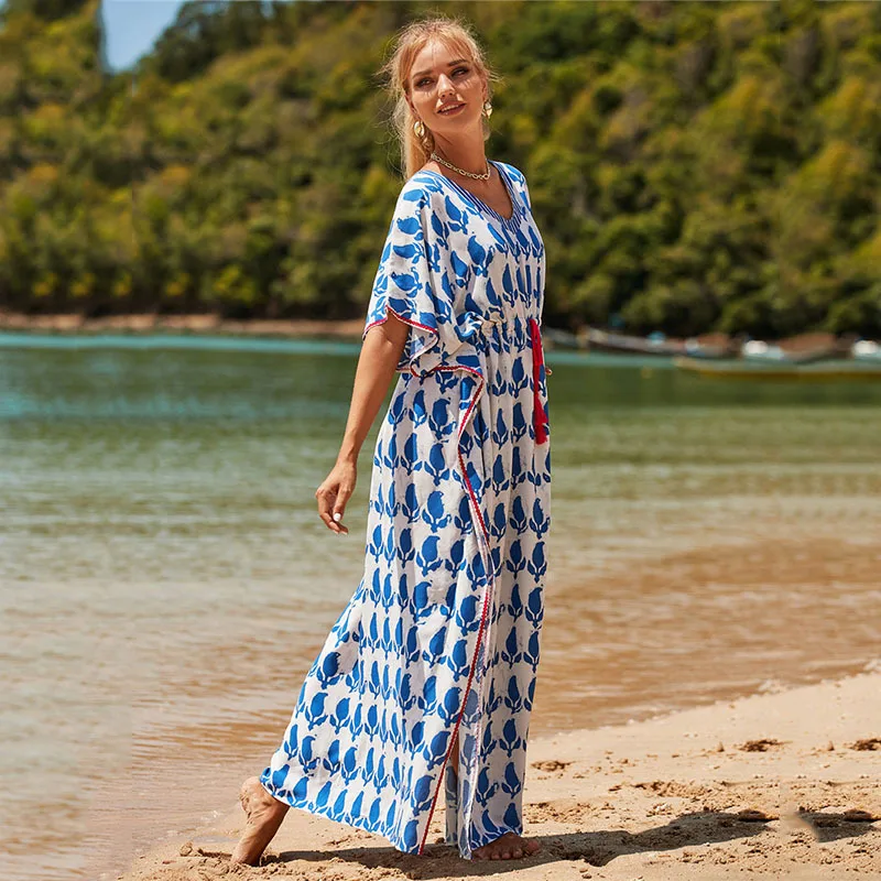SuperAen 2022 New Summer Printing Holiday V Neck Dress Long Loose Sunscreen Bikini Beach Cover Up
SuperAen 2022 New Summer Printing Holiday V Neck Dress Long Loose Sunscreen Bikini Beach Cover Up
