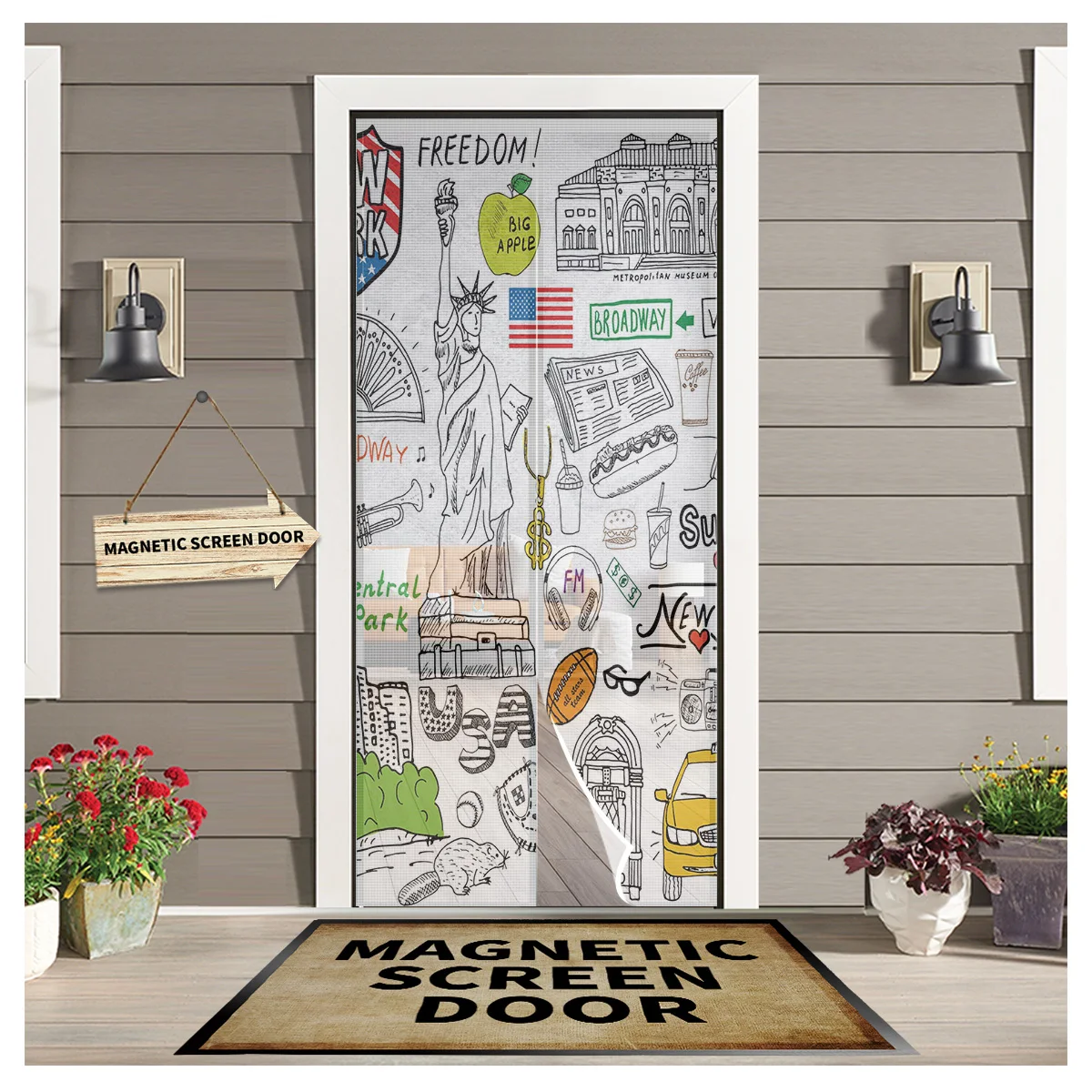 New York Element Summer Magnetic Screen Door Curtains Mosquito Net Door Curtain for Bedroom Kitchen Door Screens
New York Element Summer Magnetic Screen Door Curtains Mosquito Net Door Curtain for Bedroom Kitchen Door Screens