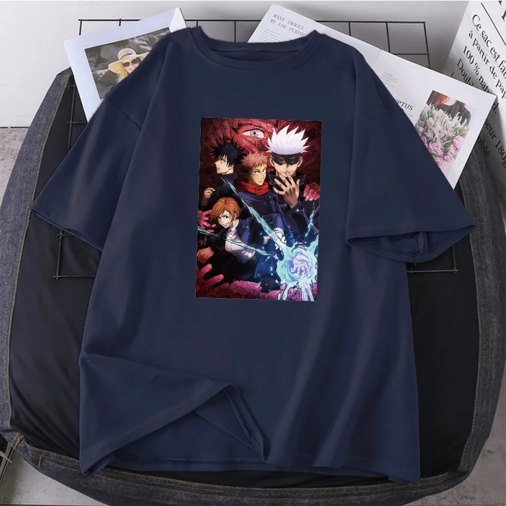 Japanese Anime Jujutsu Kaisen T Shirt Men Women Oversize Cotton T-Shirts Loose Tops Summer 2022 Casual Y2K Unisex Men Tshirts
Japanese Anime Jujutsu Kaisen T Shirt Men Women Oversize Cotton T-Shirts Loose Tops Summer 2022 Casual Y2K Unisex Men Tshirts
