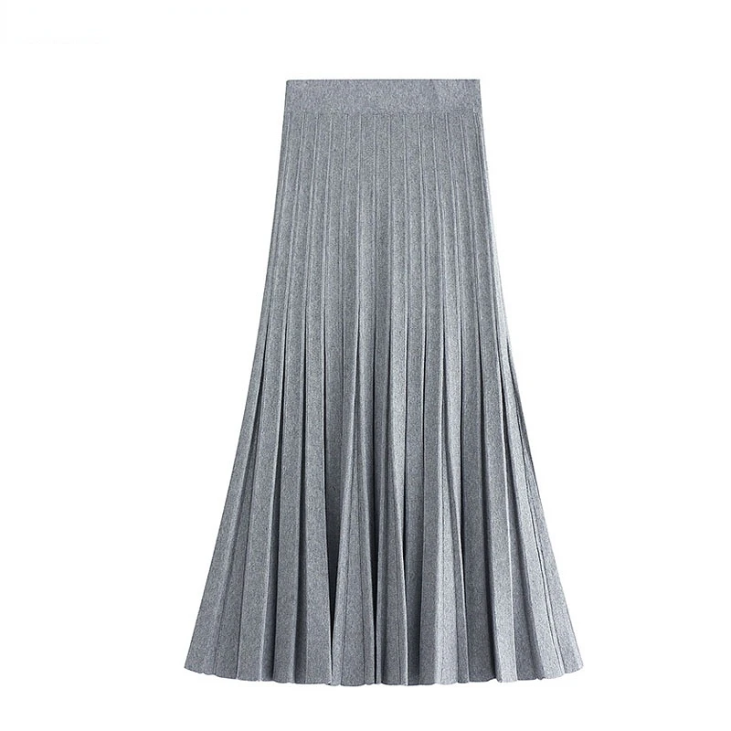 Gray Black Beige Autumn Winter Vintage Knitted A-Line Skirt Women Elegant Fashion Korean All-match Long Pleated Skirts 2023 New
Gray Black Beige Autumn Winter Vintage Knitted A-Line Skirt Women Elegant Fashion Korean All-match Long Pleated Skirts 2023 New