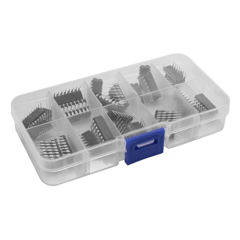 40Pcs 74HCxx + 74LSxx Series Logic IC Assortment Kit, Digital Integrated Chip(20Pcs 74HCxx+20Pcs 74LSxx)
40Pcs 74HCxx + 74LSxx Series Logic IC Assortment Kit, Digital Integrated Chip(20Pcs 74HCxx+20Pcs 74LSxx)