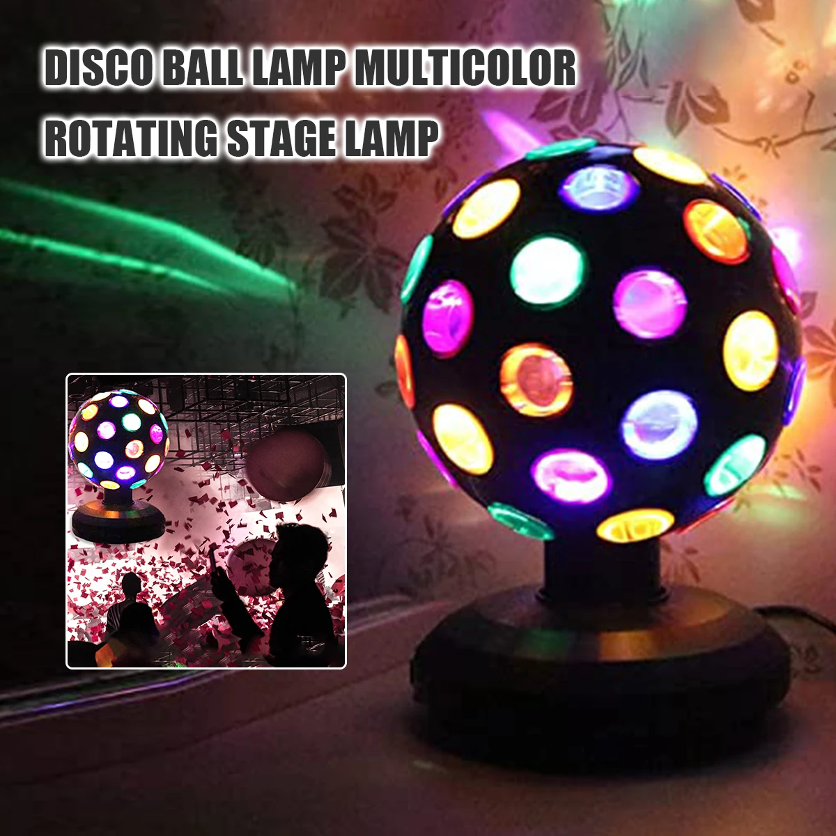 Disco Ball Lamp 360° Rotating Base DJ Ball Lamp KTV Flashing Light Ball Multicolors Stage Lamp USB/Battery Operated
Disco Ball Lamp 360° Rotating Base DJ Ball Lamp KTV Flashing Light Ball Multicolors Stage Lamp USB/Battery Operated