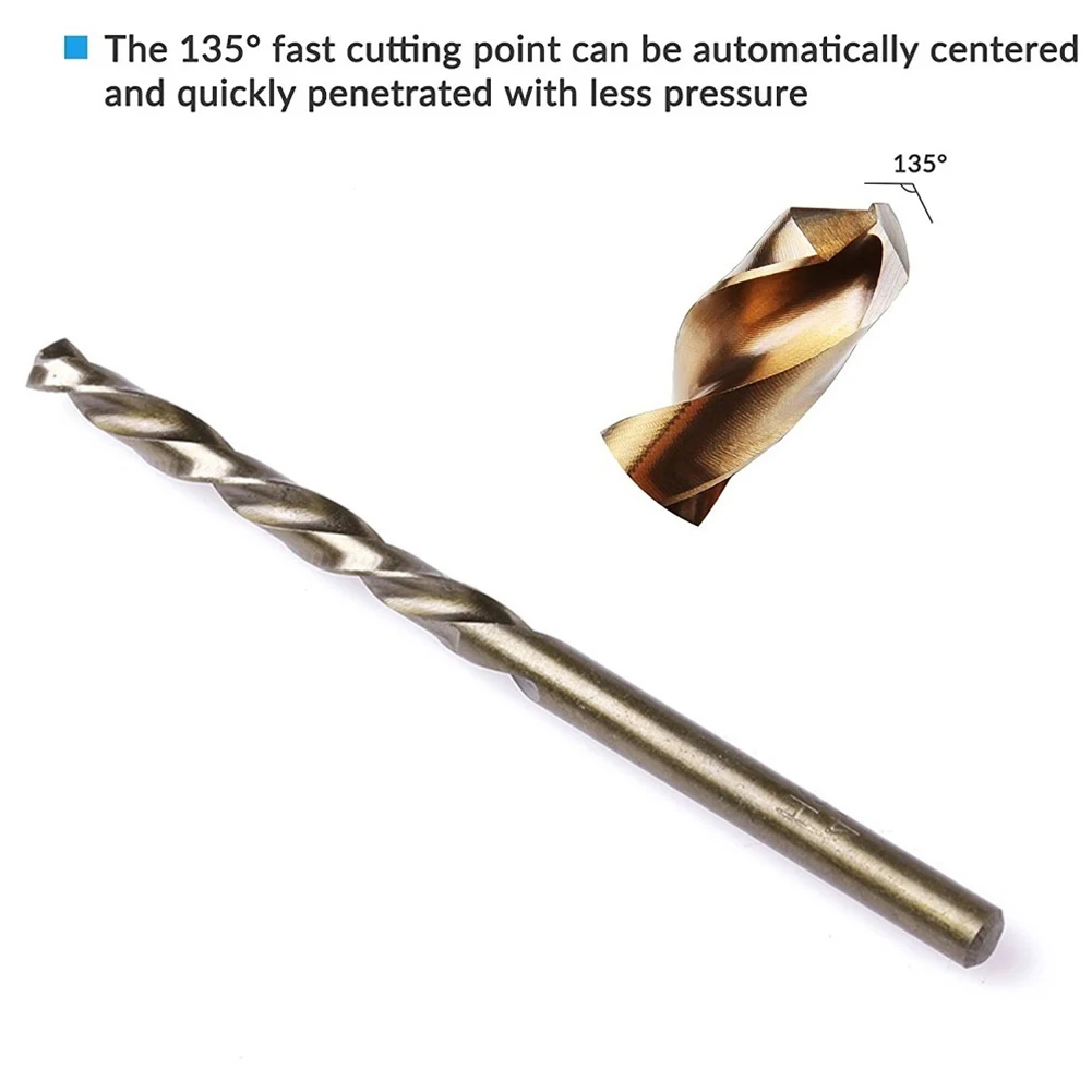 12pcs 1-3.5mm HSS M35 Cobalt Drill Bit 135 Degree Split Point Tip For Stainless Steel Wood Hole Cutter Tools Accessories
12pcs 1-3.5mm HSS M35 Cobalt Drill Bit 135 Degree Split Point Tip For Stainless Steel Wood Hole Cutter Tools Accessories