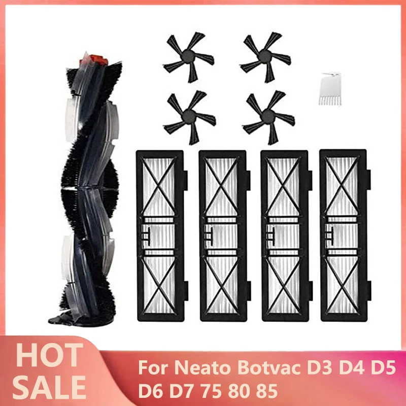 Replacement parts roller main brush Filter for Neato Botvac D85 D3 D5 D7 Connected D series robot vacuum cleaner accessories Kit
Replacement parts roller main brush Filter for Neato Botvac D85 D3 D5 D7 Connected D series robot vacuum cleaner accessories Kit