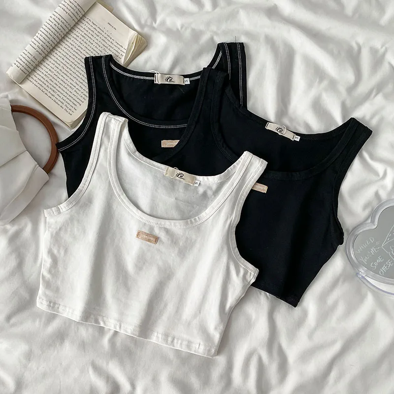 Sweet Casual Tank Camis For Women Summer Almighty Sleeveless Skinny Crop Tops Korean Fashion Woman Tanks Camisoles Dropshipping
Sweet Casual Tank Camis For Women Summer Almighty Sleeveless Skinny Crop Tops Korean Fashion Woman Tanks Camisoles Dropshipping