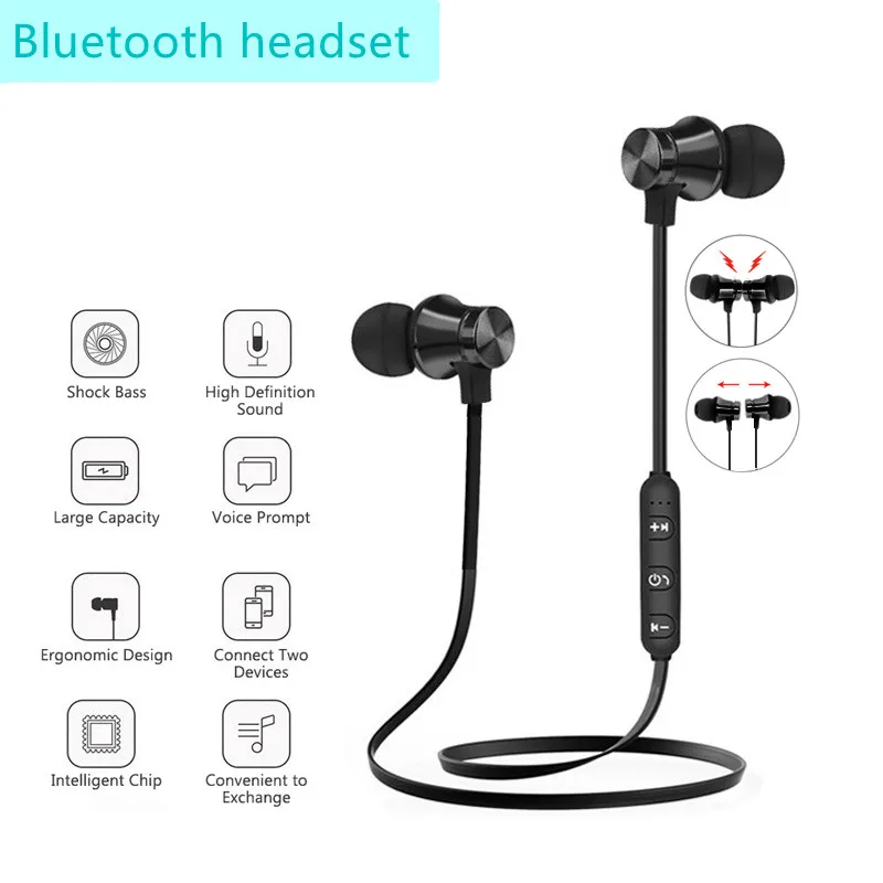 Bluetooth Earphones Wireless Earbuds with Mic Stereo Waterproof Sports Magnetic Headphone In-Ear Headset Bluetooth Earbuds
Bluetooth Earphones Wireless Earbuds with Mic Stereo Waterproof Sports Magnetic Headphone In-Ear Headset Bluetooth Earbuds