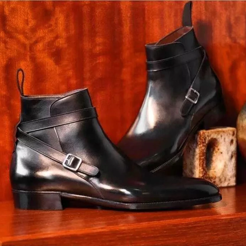 New Fashion Black Buckle Strap Men's Boots Square Toe Ankle Boots Men's Boots Safety Shoes Men's Boots
New Fashion Black Buckle Strap Men's Boots Square Toe Ankle Boots Men's Boots Safety Shoes Men's Boots