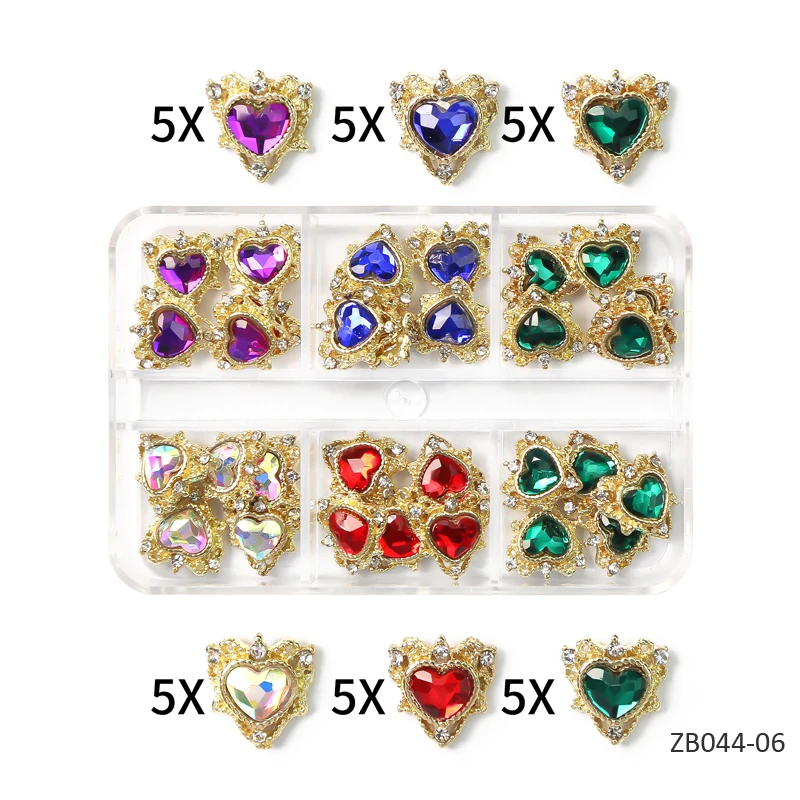 1Box 3D Nail Art Rhinestone Gems Nail Decorations,Gold Metal Alloy Hearts Nail Charms, Luxury Diamond For DIY Nail Jewelry 30pcs
1Box 3D Nail Art Rhinestone Gems Nail Decorations,Gold Metal Alloy Hearts Nail Charms, Luxury Diamond For DIY Nail Jewelry 30pcs