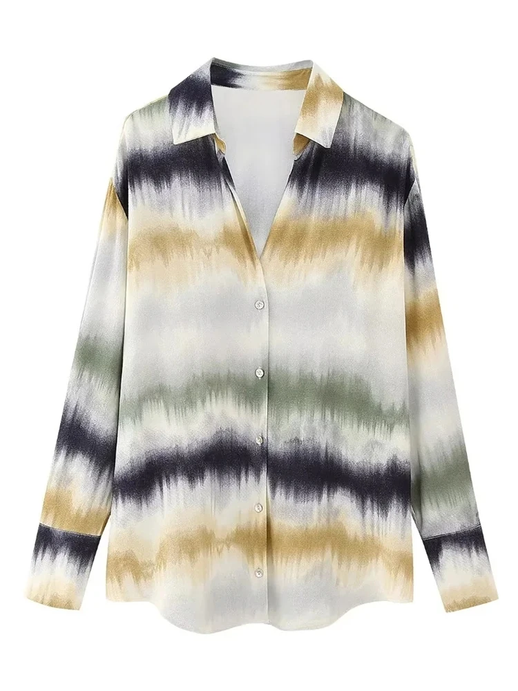 Женская длинная рубашка с принтом Za, Повседневная Блузка с отложным воротником и длинным рукавом, в полоску, 2023
Женская длинная рубашка с принтом Za, Повседневная Блузка с отложным воротником и длинным рукавом, в полоску, 2023