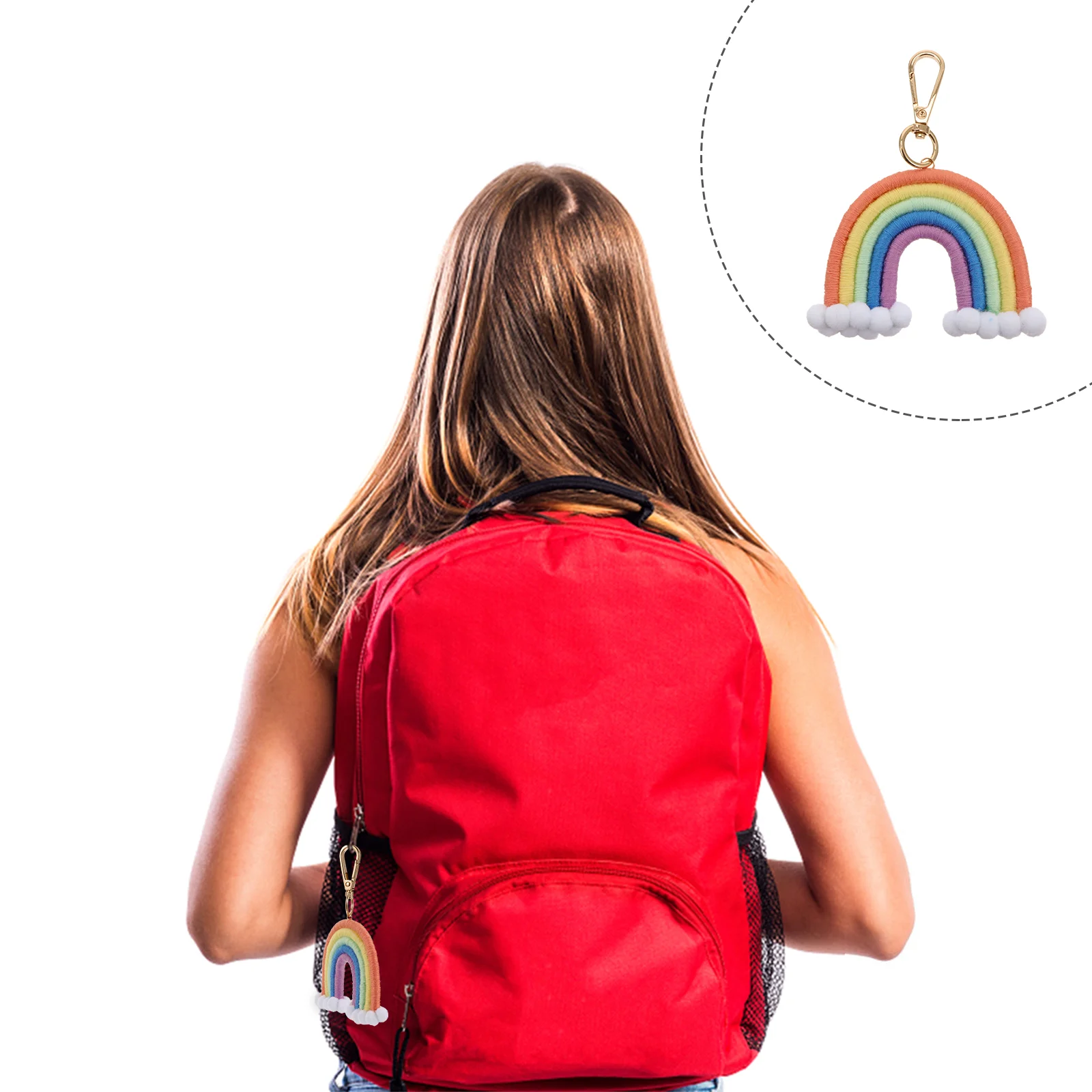 Rainbow Key Girls Backpack Women Charms Charm Pendant Purse Macrame Car Woven Backpacks Handbag Ring Womens Tassel Boho Chain
Rainbow Key Girls Backpack Women Charms Charm Pendant Purse Macrame Car Woven Backpacks Handbag Ring Womens Tassel Boho Chain