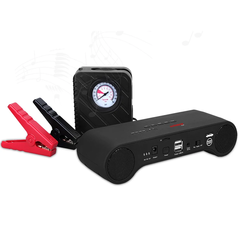 Mini Car Jump Starter Emergency High Quality Multi-Function Power Bank Battery Charger 2 In 1 Music Speaker 
Mini Car Jump Starter Emergency High Quality Multi-Function Power Bank Battery Charger 2 In 1 Music Speaker