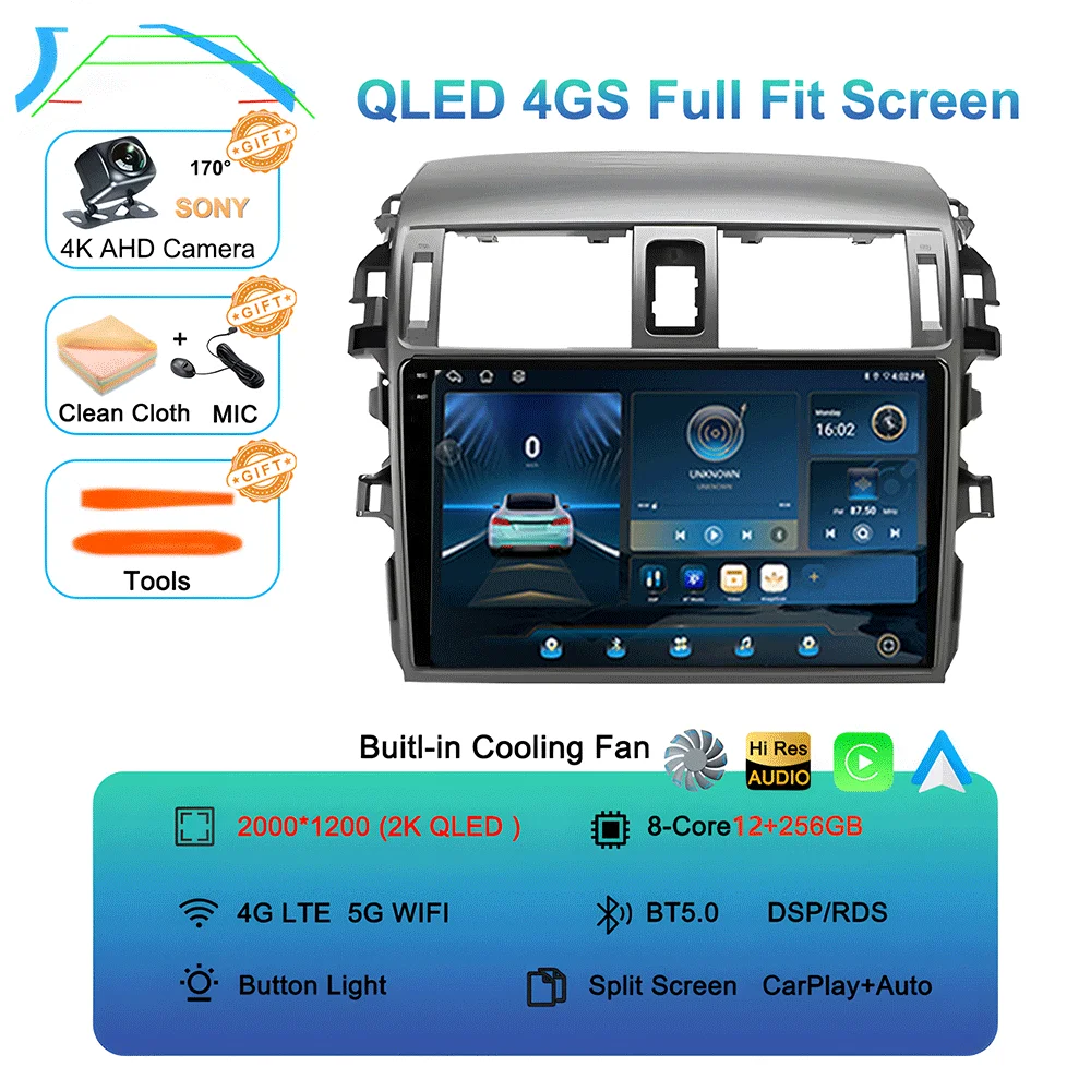Android 15 Carplay 2din видеоплеер Автомобильное радио для Toyota Corolla E140/150 2006-2013 4G GPS Мультимедийный плеер Стерео
Android 15 Carplay 2din видеоплеер Автомобильное радио для Toyota Corolla E140/150 2006-2013 4G GPS Мультимедийный плеер Стерео