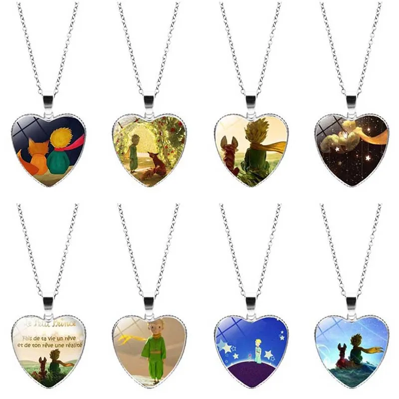 Women Children Jewelry Hot The Little Prince Heart Necklace Statement Double Glass Pendant Keychain
Women Children Jewelry Hot The Little Prince Heart Necklace Statement Double Glass Pendant Keychain