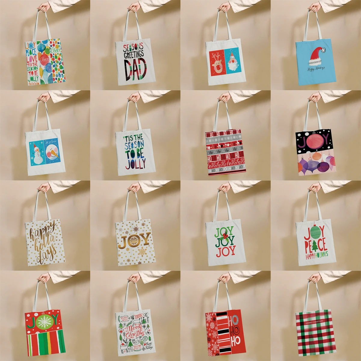 December Christmas Pattern Reusable Shopping Bag Canvas Tote Bags Printing Eco Bag Shopper Shoulder Bags
December Christmas Pattern Reusable Shopping Bag Canvas Tote Bags Printing Eco Bag Shopper Shoulder Bags