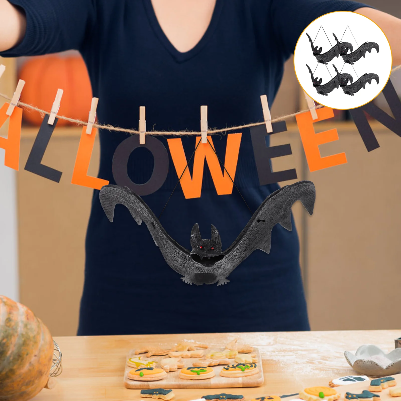 Halloween Hanging Bats Scary Rubber Vampire Flying Pendant Yard Home Window Wall Decorations
Halloween Hanging Bats Scary Rubber Vampire Flying Pendant Yard Home Window Wall Decorations