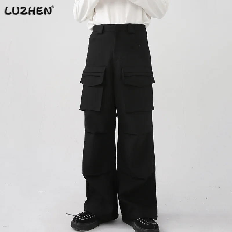 LUZHEN Men Baggy Trousers Korean Style Loose Cargo Pants Personalized Casual Streetwear Fashion Pleated Niche Design New 19dfb3
LUZHEN Men Baggy Trousers Korean Style Loose Cargo Pants Personalized Casual Streetwear Fashion Pleated Niche Design New 19dfb3