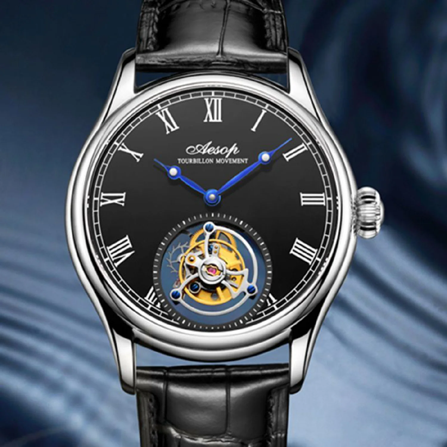 AESOP Men's Mechanical Watches Flying Tourbillon Movement Skeleton Watch for Men Man Male Clock Watch Top Brand Luxury 1963
AESOP Men's Mechanical Watches Flying Tourbillon Movement Skeleton Watch for Men Man Male Clock Watch Top Brand Luxury 1963