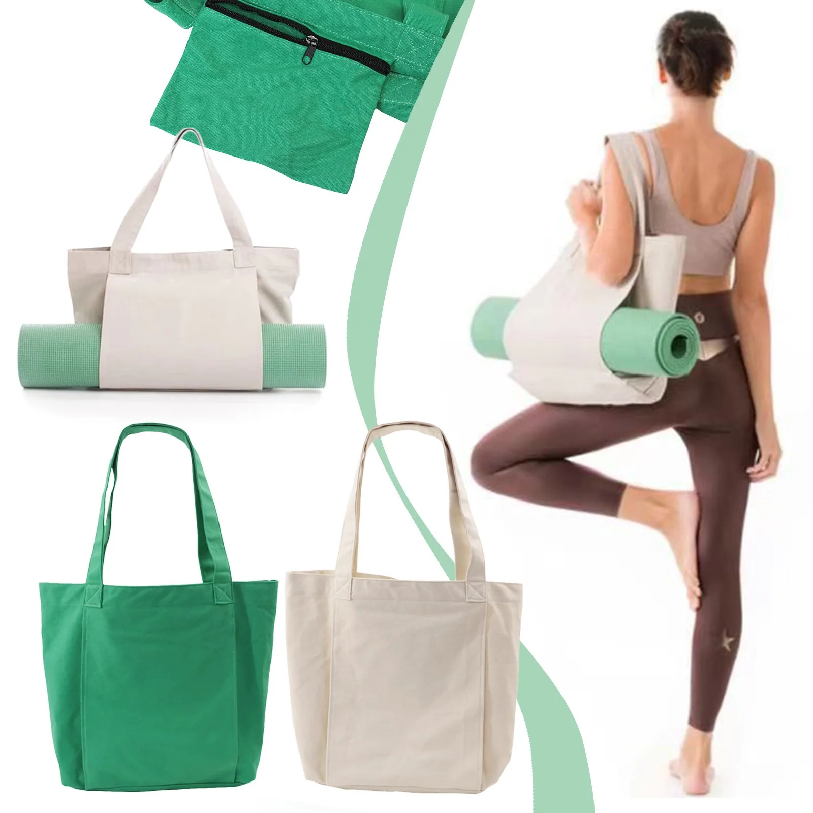 Yoga Mat Bags Yoga Gym Bag Yoga Pilates Mat Bag Basic Canvas Tote With Mat Carrier Pocket Large Capacity
Yoga Mat Bags Yoga Gym Bag Yoga Pilates Mat Bag Basic Canvas Tote With Mat Carrier Pocket Large Capacity