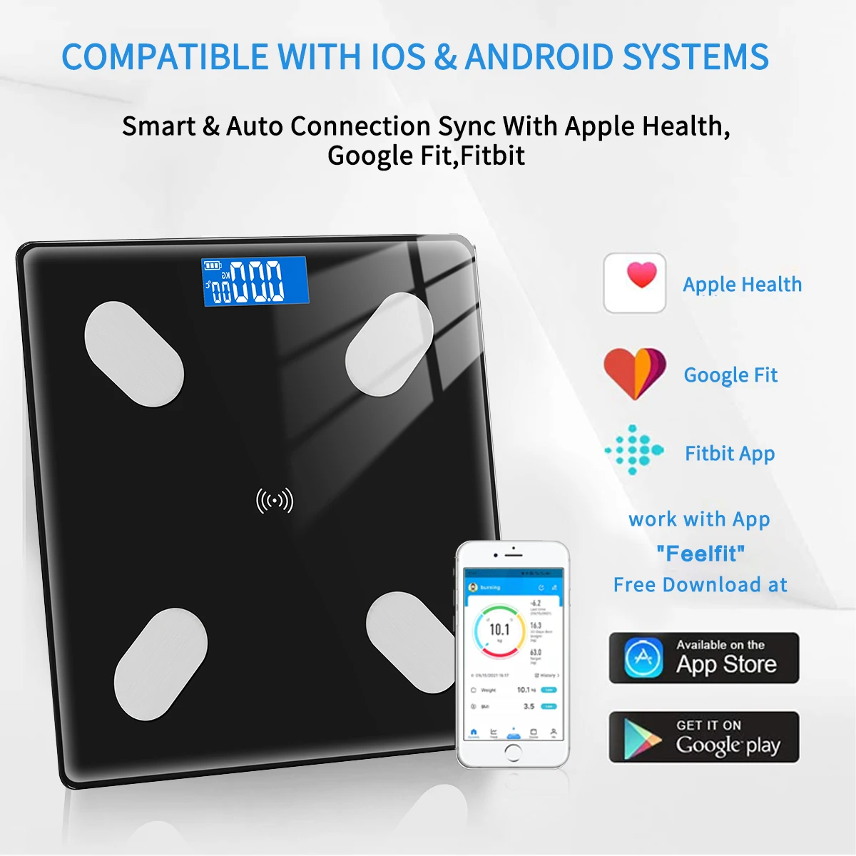 Bathroom Scales Bluetooth Floor Body Scale Smart Electronic Weight Scale Balance Body Composition Analyzer
Bathroom Scales Bluetooth Floor Body Scale Smart Electronic Weight Scale Balance Body Composition Analyzer