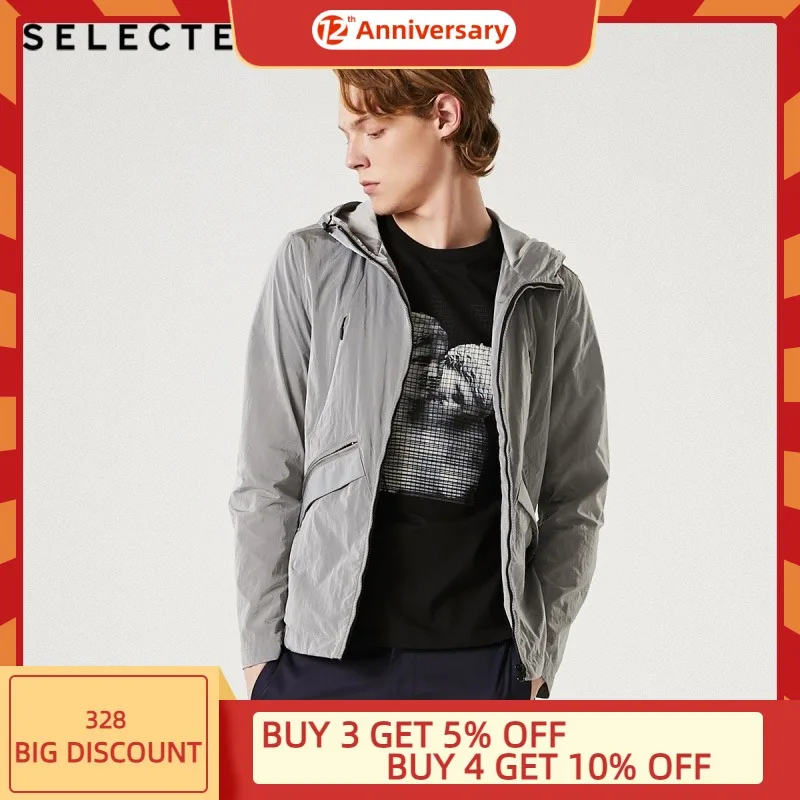 SELECTED Men's Regular Fit Hooded Outwear Lightweight Fit Jacket S|419321520
SELECTED Men's Regular Fit Hooded Outwear Lightweight Fit Jacket S|419321520