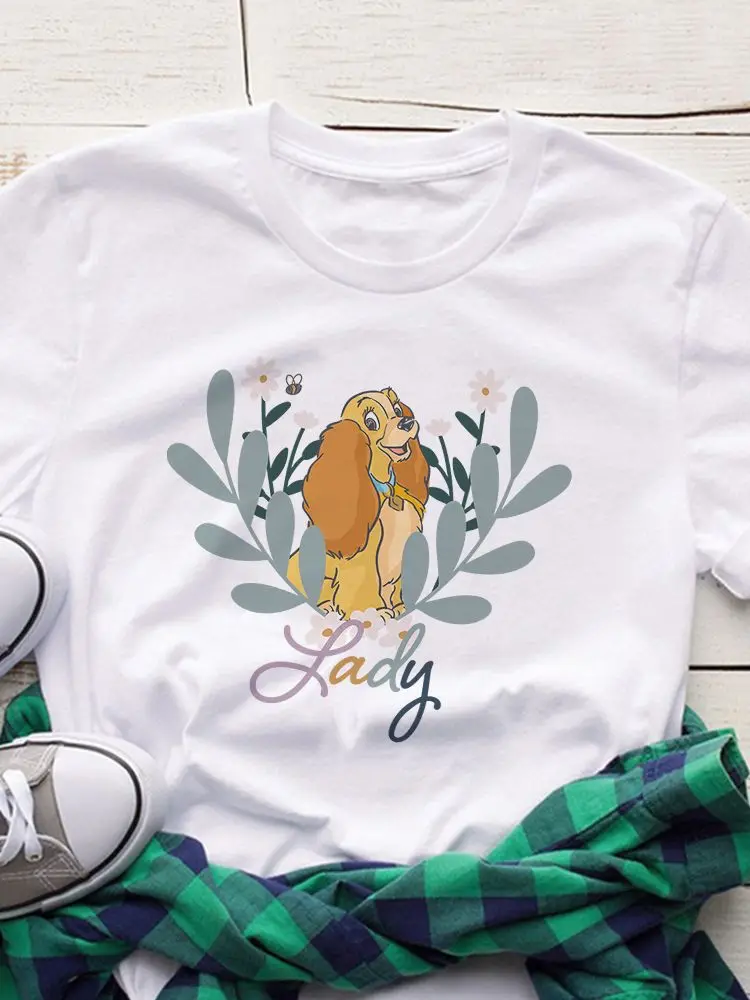 New Aesthetic Disney Women Tshirt Cartoon Lady and The Tramp Creative Dog Lady Graphic Top Trend All-Match Summer T-Shirt
New Aesthetic Disney Women Tshirt Cartoon Lady and The Tramp Creative Dog Lady Graphic Top Trend All-Match Summer T-Shirt