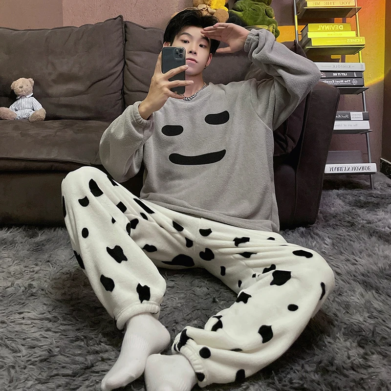 QUHENG Winter Flannel Men Cute Pajamas Thick Couple Sleepwear 2022 New Women Pajama Set Cartoon Coral Fleece Chic Home Clothing
QUHENG Winter Flannel Men Cute Pajamas Thick Couple Sleepwear 2022 New Women Pajama Set Cartoon Coral Fleece Chic Home Clothing