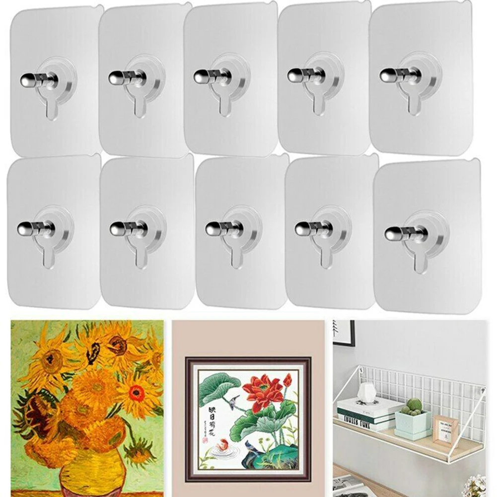 10pcs Invisible Non-Marking Screw Stickers Hooks Punch-Free Sticky Wall Hook Bathroom Kitchen Wall Picture Hanging Hook
10pcs Invisible Non-Marking Screw Stickers Hooks Punch-Free Sticky Wall Hook Bathroom Kitchen Wall Picture Hanging Hook