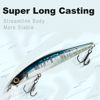 Histar Long Casting 80mm 105mm ABS High Grade Plastic Sinking Action Hard Bait 9506/Brave Minnow Fishing Lure