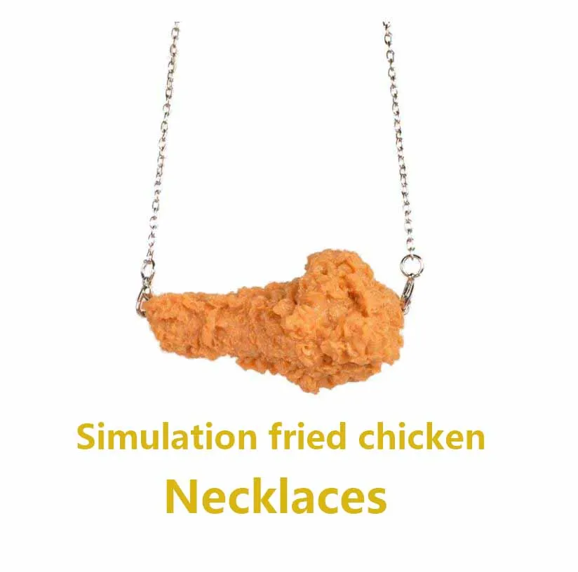 NEW Funny Simulation Food Fried Chicken Leg Chicken Wings Resin Necklace Creative Barbecue Necklace for Women Party Jewelry
NEW Funny Simulation Food Fried Chicken Leg Chicken Wings Resin Necklace Creative Barbecue Necklace for Women Party Jewelry
