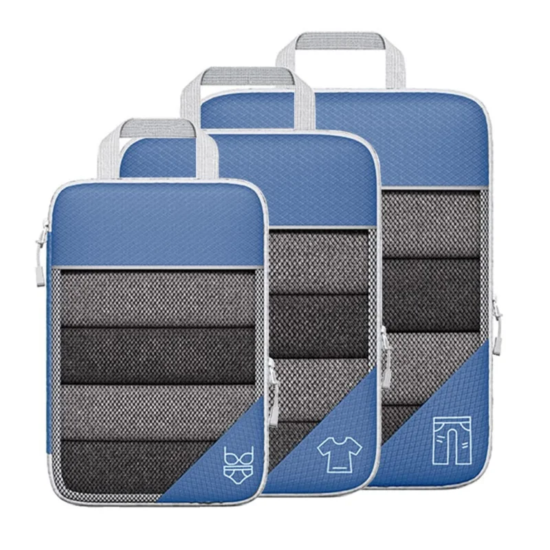 3PCS Travel Compressed Packing Cubes Storage Organizer Luggage Set Mesh Visual Portable Lightweight Storage Clothes Suitcase Bag
3PCS Travel Compressed Packing Cubes Storage Organizer Luggage Set Mesh Visual Portable Lightweight Storage Clothes Suitcase Bag