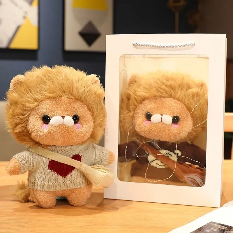 30cm Cute Lion Plush Toy Stuffed Animal Soft Dressed up Golden Lion Wear Sweater Appease Doll Toys for Kids Girls Birthday Gift
30cm Cute Lion Plush Toy Stuffed Animal Soft Dressed up Golden Lion Wear Sweater Appease Doll Toys for Kids Girls Birthday Gift
