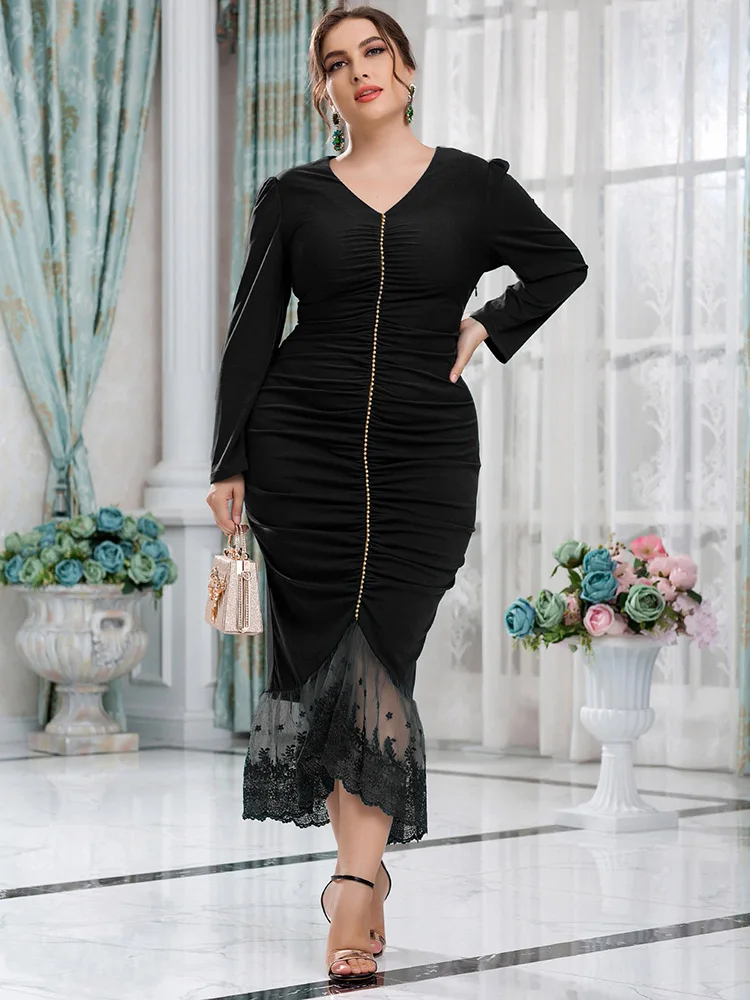 TOLEEN Clearance Price Women's Plus Size Large Maxi Dresses 2022 Chic Elegant Black Long Sleeve Evening Party Festival Clothing
TOLEEN Clearance Price Women's Plus Size Large Maxi Dresses 2022 Chic Elegant Black Long Sleeve Evening Party Festival Clothing