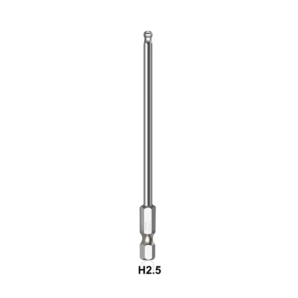100mm Ball End Screwdriver Bit H1.5/2/2.5/3/4/5/6/8/10 6.35mm Hex Shank Driver Bit Magnetic Metric S2 Alloy Steel Tool Part
100mm Ball End Screwdriver Bit H1.5/2/2.5/3/4/5/6/8/10 6.35mm Hex Shank Driver Bit Magnetic Metric S2 Alloy Steel Tool Part