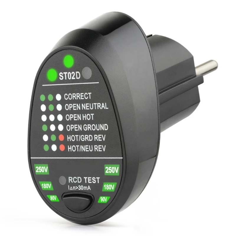 Detector Polarity Phase Check EU Plug Socket Outlet Tester Socket Tester Drop ship
Detector Polarity Phase Check EU Plug Socket Outlet Tester Socket Tester Drop ship