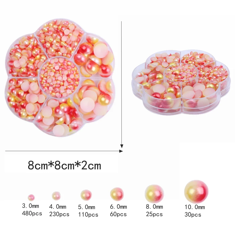 New Plum Box RainBow Color Half Round Pearls Flatback Glue On Imitation DIY Wedding Clothes Nail Art Decorations
New Plum Box RainBow Color Half Round Pearls Flatback Glue On Imitation DIY Wedding Clothes Nail Art Decorations