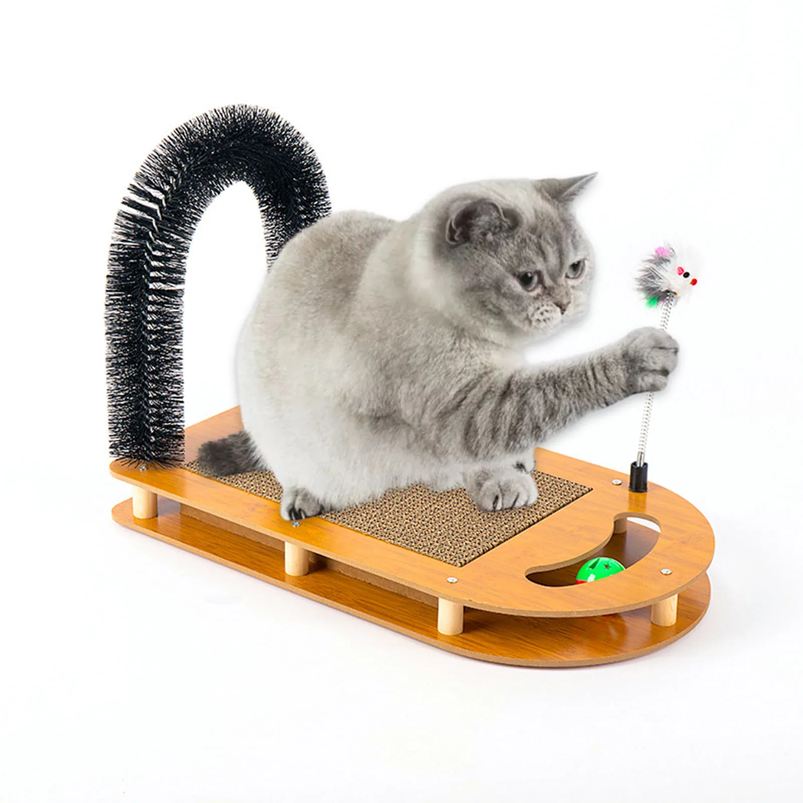 Cat Scratching Board Funny Cat Claw Grinder Scratching Mat Durable Cat Scratcher Cardboard With Arch And Toy Popular Pet 
Cat Scratching Board Funny Cat Claw Grinder Scratching Mat Durable Cat Scratcher Cardboard With Arch And Toy Popular Pet
