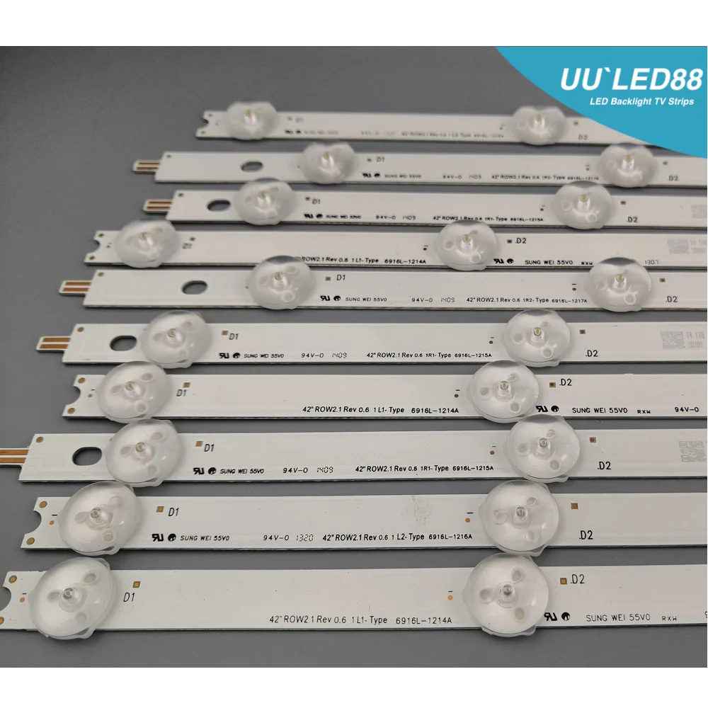 Светодиодная лента для подсветки телевизора LG 42 дюйма ROW2.1, 42LN5400 42LN542V 42LN575S 42LA615 6916L-1412A 6916L-1413A 6916L-1414A 6916L-1415A
Светодиодная лента для подсветки телевизора LG 42 дюйма ROW2.1, 42LN5400 42LN542V 42LN575S 42LA615 6916L-1412A 6916L-1413A 6916L-1414A 6916L-1415A