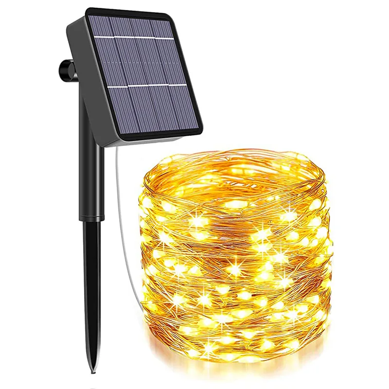 Outdoor 100LED Waterproof Solar Fairy Copper Wire Solar String Twinkle Lights for Christmas Patio Wedding Party Decorations
Outdoor 100LED Waterproof Solar Fairy Copper Wire Solar String Twinkle Lights for Christmas Patio Wedding Party Decorations