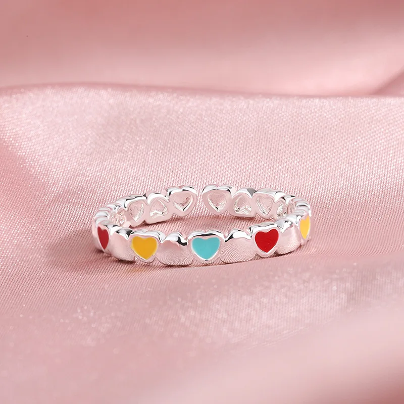 Fashion Silver Heart Rings for Women Men Colorful LOVE Simple Trendy Adjustable Anillos Party Ring Fine Jewelry Gift Accessories
Fashion Silver Heart Rings for Women Men Colorful LOVE Simple Trendy Adjustable Anillos Party Ring Fine Jewelry Gift Accessories
