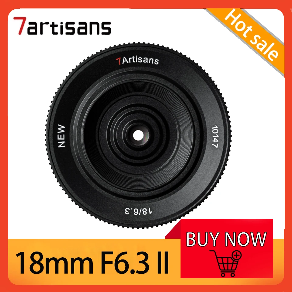 7Artisans 18mm F6.3 II Ultra-thin Chips Lens for Portraits Landscape Photography Compatible with Sony E Nikon Z Fuji FX
7Artisans 18mm F6.3 II Ultra-thin Chips Lens for Portraits Landscape Photography Compatible with Sony E Nikon Z Fuji FX