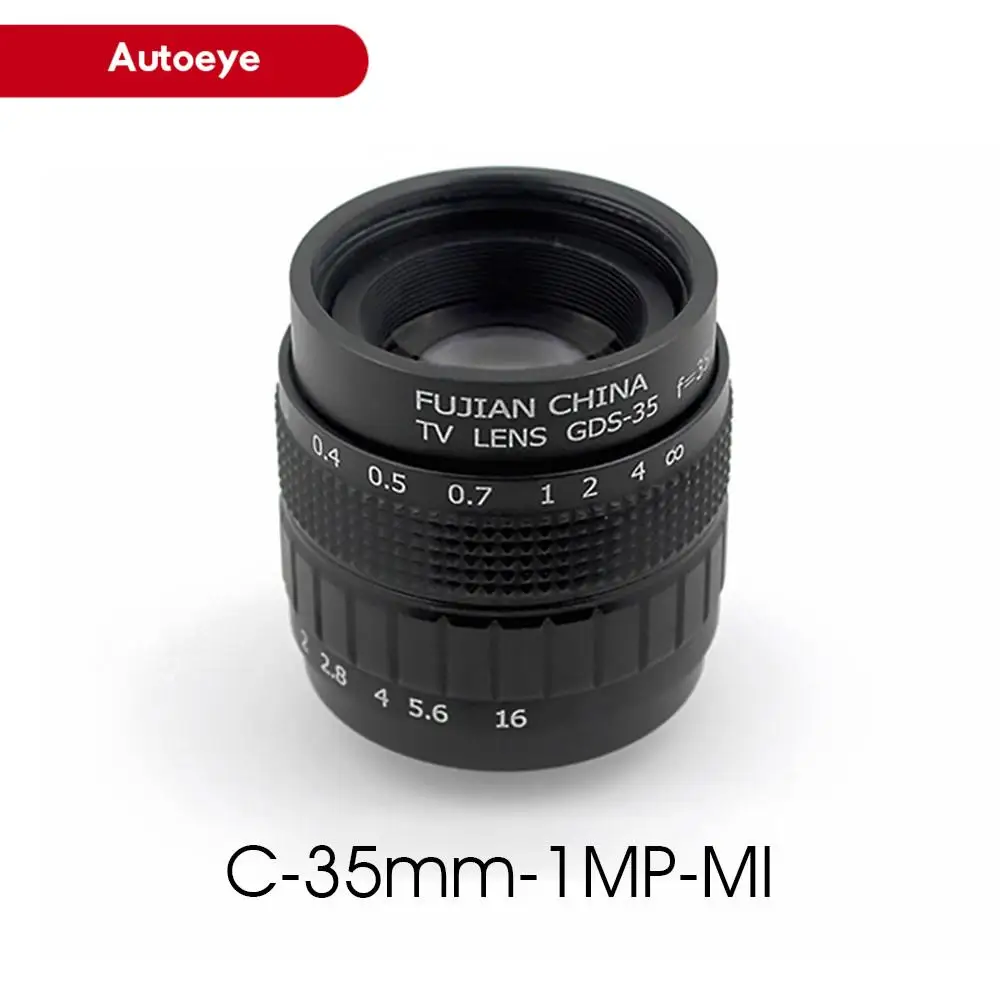 Megapixel C Mount 1MP 35mm Manual Iris Lens for HD CCTV Security DSLR Camera F1.8 2/3" inch Image Format Size Metal
Megapixel C Mount 1MP 35mm Manual Iris Lens for HD CCTV Security DSLR Camera F1.8 2/3" inch Image Format Size Metal