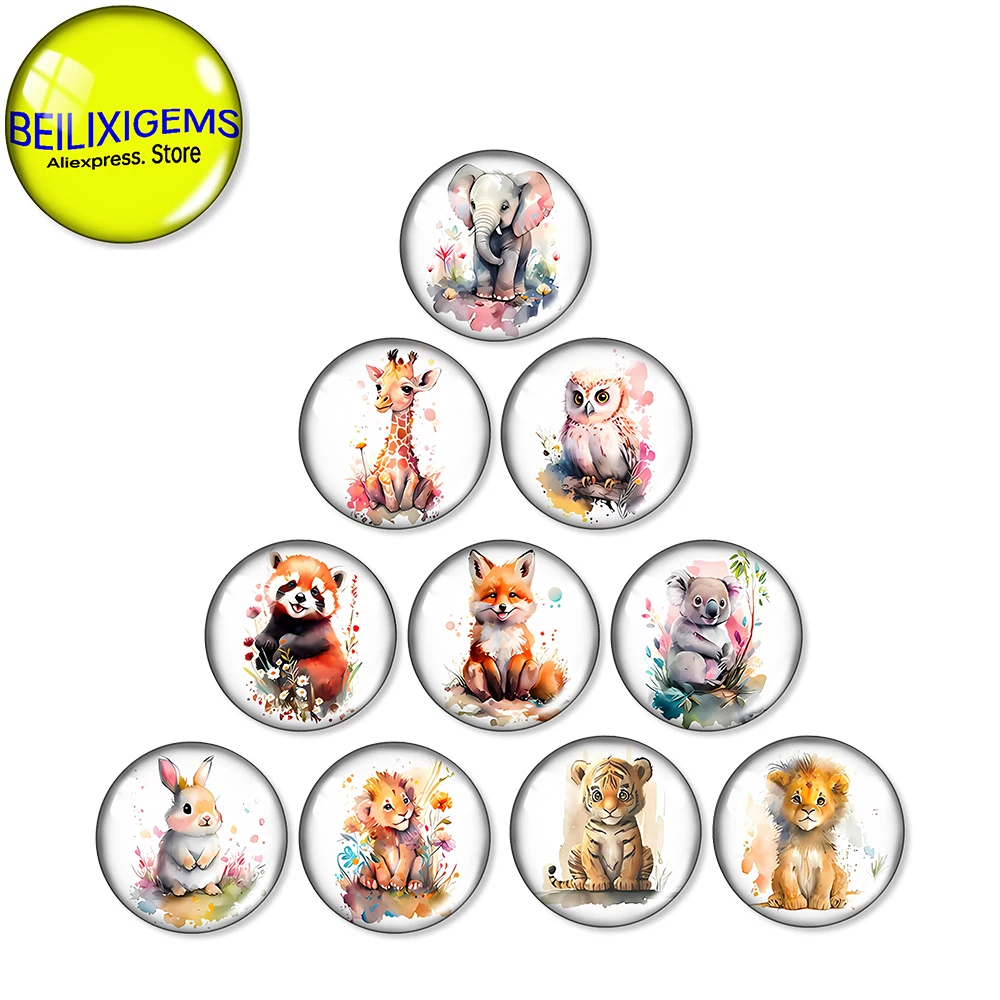 10 Pcs Vintage Art Oil Painting Animals Fox Bear Owl 12mm/18mm/20mm/25mm Round Glass Cabochons Demo Flat Back Making Findings
10 Pcs Vintage Art Oil Painting Animals Fox Bear Owl 12mm/18mm/20mm/25mm Round Glass Cabochons Demo Flat Back Making Findings