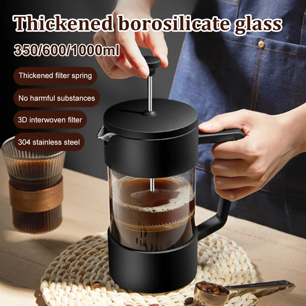 350/600/1000ML Coffee Maker French Press Stainless Steel Espresso Coffee Machine Household Coffee Tea Maker Kettle Barista Tools
350/600/1000ML Coffee Maker French Press Stainless Steel Espresso Coffee Machine Household Coffee Tea Maker Kettle Barista Tools